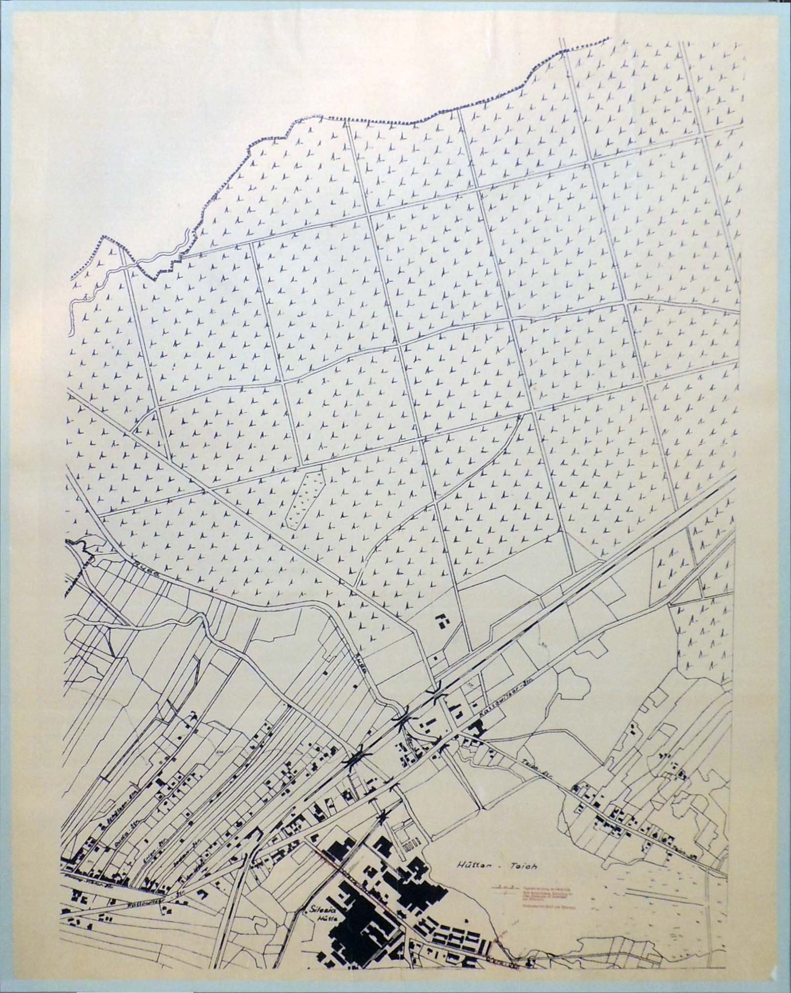 Plan Rybnika z lat 1940